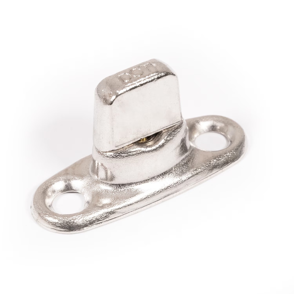 [230522] DOT® Common Sense® Turn Button with Two Screw Holes 91-XB-78322-1A Nickel-Plated Brass (100 pack)