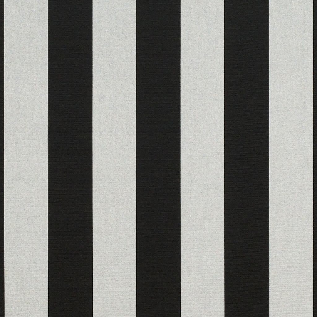 [874704] Sunbrella 46" 5704-0000 Beaufort Black/White 6-Bar